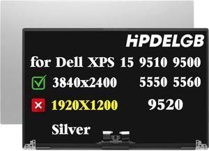 Replacement for Dell XPS 15 9500 9510 9520 Precision 5550 5560 LCD Touch Display Screen Assembly 15.6" 3840x2400 UHD 4K+ IPS Silver