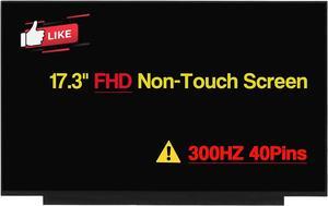 NUOLAISUN Replacement for Gigabyte AORUS 17 YE5 LQ173M1JW12 17.3" FHD Non-Touch Screen LCD Display Panel (40 pins 300HZ)