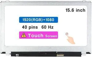 NUOLAISUN Screen Replacement NV156FHM-A21 for Dell Inspiron 15 3541 3542 5542 15.6" FHD 1920x1080 40 pin 60 HZ LCD Touch Screen Display Panel