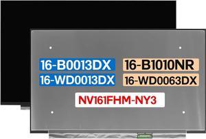 16.1" Display Panel NV161FHM-NY3 Compatible with HP Omen Gaming 16-B0013DX 16-B1010NR 16-WD0013DX 16-WD0063DX FHD 1920 * 1080 40 pins 144HZ LCD Non-Touch Screen Replacement