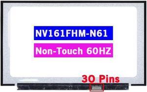 16.1" LCD Replacement NV161FHM N61 for HP Pavilion Gaming 16-A 16-A0059CL 16-A0075CL 16-A0010NR 16-A0020NR 16-A0046NR Non-Touch Screen Display Panel FHD 60 Hz 30 Pins