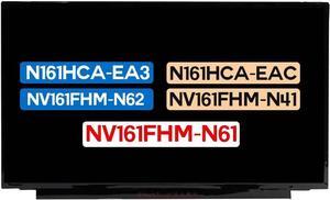 NUOLAISUN 16.1" LCD Replacement N161HCA-EA3 for N161HCA-EAC NV161FHM-N62 NV161FHM-N41 NV161FHM-N61 Non-Touch Screen IPS Display Panel 60 Hz 30 Pins FHD 1920x1080