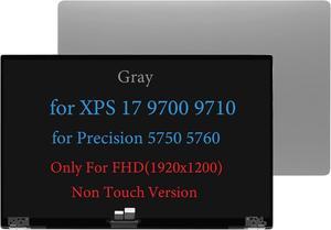 17.3" 1920x1200 FHD+ LCD Screen Replacement for Dell XPS 17 9700 9710 P92F P92F002 for Precision 5750 5760 Non Touch LCD Top Hinges Assembly Display (Gray)