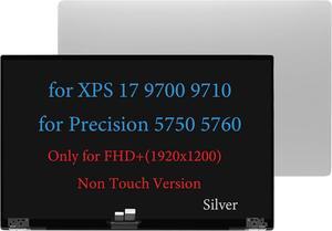 17.3" 1920 x 1200 FHD+ LCD Screen Replacement for Dell XPS 17 9700 9710 P92F P92F002 for Precision 5750 5760 Non Touch LCD Top Hinges Assembly Display (Silver)
