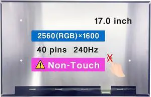 17.0" Screen Replacement for B170QAN01.2 LCD Display Panel 40 pins 240HZ (2560(RGB)?600 Non-Touch)