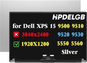 Replacement for Dell XPS 15 9530 9520 9510 9500 Precision 5580 5550 5560 1920x1200 IPS 15.6" LCD Non Touch Screen Digitizer Display Assembly (Silver)