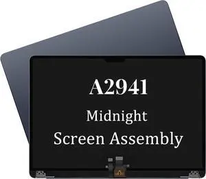 NUOLAISUN A2941 Screen Replacement for MacBook Air A2941 M2 Retina EMC 8301 Full LCD Screen Display Assembly Midnight