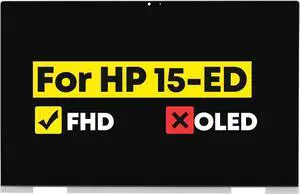 NUOLAISUN 15.6" LCD Touch Screen Replacement Digitizer Assembly +Bezel for HP Envy x360 15m-ed0xxx 15m-ed1xxx FHD 1080P (Not for UHD)