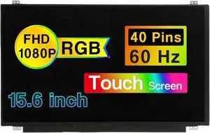 Replacement for Dell INSPIRON 15 5557 15.6" FHD 1920×1080 40 Pins Touch Screen LCD Display Panel (Not for Non-Touch Version)