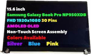 15.6" for Samsung Galaxy Book Pro NP950XDB FHD 1920 x 1080 30 Pins AMOLED OLED LED LCD Non-Touch Screen Assembly (Silver)
