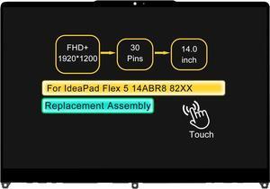 14.0" LCD Touch Screen Replacement Assembly for Lenovo IdeaPad Flex 5 14ABR8 82XX 30 Pin 1920 x 1200