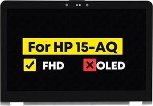 NUOLAISUN 15.6" LCD Touch Screen Replacement Digitizer Assembly +Bezel for HP Envy X360 15-AQ 15T-AQ100 15-AQ173CL 15-AQ166NR 15-AQ273CL 15-AQ267CL 856813-001 856811-001 FHD 1920 * 1080 30 Pins