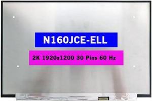 NUOLAISUN 16.0" Display Panel Compatible with Lenovo IdeaPad Slim 5 16ABR8 (82XG) FHD+ 1920x1200 30 Pins 60 Hz LCD Non-Touch Screen Replacement
