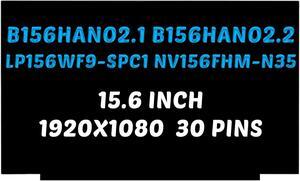 Replacement for HP Pavilion B156HAN02.1 B156HAN02.2 LCD Screen for LP156WF9-SPC1 NV156FHM-N35 Display 1920x1080 15.6 inch 30 Pins 60Hz LED Display Digitizer Panel (for Non-Touch Screen Only)