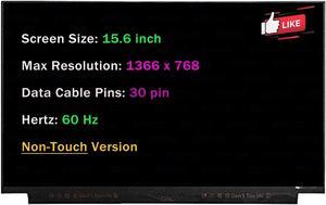 NUOLAISUN 15.6" for Dell DP/N 096M67 PHX9C 0PHX9C HD 1366 * 768 30 pin LCD Replacement Non-Touch Screen Display Panel(NO Tabs)