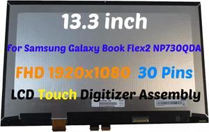 NUOLAISUN 13" For Samsung NP730QDA NP730QDA-KA3US FHD 1920 x 1080 LCD Screen Touch Display Assembly 30 Pin