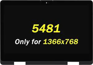 NUOLAISUNReplacement for DELL Inspiron 14 5481 P93G P93G001 LCD Display 2-in-1 H5GW1 0H5GW1 0H9X2K 0WSB4L HD 1366X768 40 Pins 14" LCD Touch Screen Assembly (Only for Touch Screen)