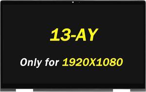 L94493-001 Replacement for HP Envy x360 13-ay 13z-ay LCD Display 13-ay0055cl 13-ay0021nr 13-ay0067nr 13-ay0075nr 13z-ay0xx 13z-ay1xxx L94495-001 FHD 1920X1080 13.3" LCD Touch Screen + Bezel Assembly