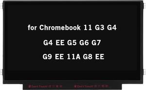 NUOLAISUN 11.6" Screen Replacement for HP Chromebook 11 G3 G4 G4 EE G5 G6 G7 G9 EE 11A G8 EE Non Touch, ProBook 11 G2, Stream 11 Pro G3 Series HD 1366x768 30Pin LED LCD Display Panel
