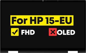 15.6" LCD Touch Screen Replacement Digitizer Assembly + Bezel for HP Envy x360 Convertible 15M-EU 15-EU 15Z-EU 15-EU1073CL 15-EU1XXX 15-EU1026NR 15-EU1026NR 15M-EU0013DX 15M-EU0023DX 1920x1080 FHD