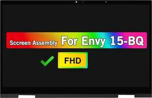 15.6" LCD Touch Screen Replacement Digitizer Assembly +Bezel for HP Envy X360 15-BQ 15m-BQ 15t-BQ 15-BQ213CL 15M-BQ021DX 15-BQ276NR 15-BQ210NR 15-BQ275NR FHD 1920 * 1080 30 Pins (Not for UHD)