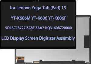 5D18C18727 Screen Replacement for Lenovo Yoga Tab (Pad) 13 YT-K606F YT-K606M YT-K606 ZA8E ZAA7 HQ3160BZ20000 LCD Display Touch Screen Digitizer Assembly