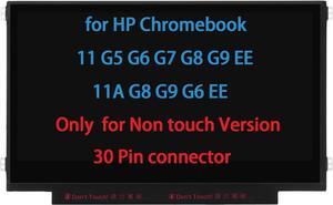 NUOLAISUN 11.6" Screen Replacement for HP Chromebook 11 G3 G4 EE G5 G6 G7 G9 EE 11A G8 EE, ProBook 11 G2, Stream 11 Pro G3 Series LCD LED Display Panel WXGA HD 30 Pin EDP Side Brackets Non Touch