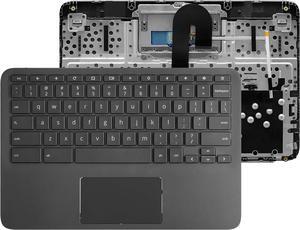 L90338-001 L90339-001 Replacement Upper Case Palmrest for HP Chromebook 11 G8 EE Keyboard Touchpad Assembly Black