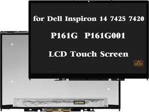 Screen Replacement for Dell Inspiron 14 7425 7420 2-in-1 P161G 14.0" WUXGA 1920x1200 IPS LCD Screen Touch Display Digitizer Assembly