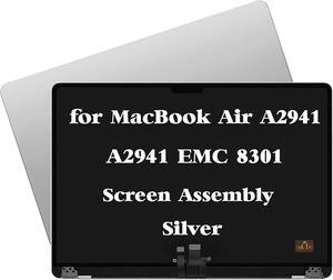 NUOLAISUN A2941 M2 Screen Replacement for MacBook Air A2941 M2 Retina 2023 EMC 8301 MQKP3 MQKQ3 MQKR3 Full LCD Screen Display Assembly Silver