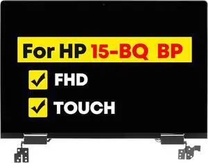 NUOLAISUN 15.6" LCD Screen Replacement Full Top Complete Assembly for HP ENVY X360 15M-BP111DX 15M-BQ021DX FHD 1920 * 1080 Touch Silver