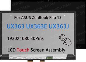 NUOLAISUN Replacement for ASUS ZenBook Flip 13 UX363 UX363E UX363EA UX363J UX363JA 13.3inch OLED LCD Display Touch Screen Digitizer Assembly(Non-Bezel) (1920X1080 Non-OLED)