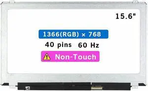 15.6" Screen Replacement for Dell Inspiron 15 3541 3542 3543 5547 LCD Display Panel 40 pin 60 HZ (HD 1366x768 Non-Touch)