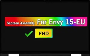 15.6 Inches LCD Touch Screen Replacement Assembly for HP Envy X360 15-EU1086NR FHD 1920 * 1080 30Pins with Bezel