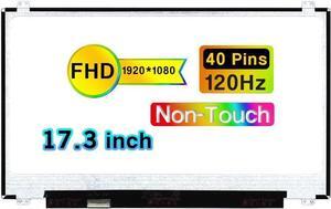 NUOLAISUN 17.3 Inches New Screen Replacement for MSI GE72 7RE Apache PRO FHD 1920 * 1080 40 Pins 120HZ LCD Non-Touch Screen Display Panel