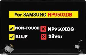 NUOLAISUN 15.6" OLED Screen Replacement Full Top Complete Assembly for Samsung Galaxy Book Pro NP950XDB-KC5US FHD 1920 * 1080 Non-Touch Blue