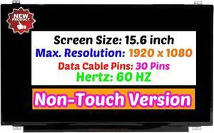 15.6" Non-Touch Screen Replacement for ASUS Vivobook 8265NGW LCD Display Panel FHD 1920 * 1080 30 pin (with Tabs)