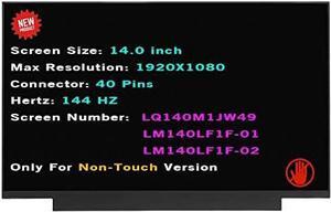 NUOLAISUN LCD Replacement LQ140M1JW49 for Acer Predator Triton 300 SE Non-Touch Screen 14.0" 40 Pins 144 Hz FHD 1920X1080 Display Panel