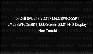 Replacement for Dell DP/N 0KD4T6 KD4T6 0YXN48 YXN48 23.8" FHD Non-Touch LCD Panel Screen LM238WF2-SSK1 LM238WF2(SS)(K1)