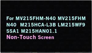 Screen Replacement for HP 22-DF0003W MV215FHM-N40 M215HCA-L3B LM215WF9 SSA1 M215HAN01.1 T215HVN05.1 21.5" LCD Display Panel FHD 1920×1080(Non-Touch Version)