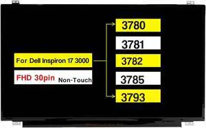 NUOLAISUN 17.3" Replacement B173HAN01.0 B173HAN01.3 for Dell Inspiron 17 3000 3780 3781 3782 3785 3793 FHD 1920×1080 30 Pins 60HZ Non-Touch Screen LCD Display Panel (Not for HD+ 1600 * 900)