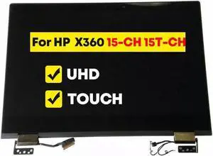 NUOLAISUN 15.6" LCD Screen Replacement Full Top Complete Assembly for HP Spectre x360 15-ch011dx 4K UHD Touch