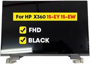 15.6" LCD Screen Replacement Full Top Complete Assembly for HP ENVY X360 15-EW 15T-EW 15T-EW000 FHD 1920 * 1080 Touch Black