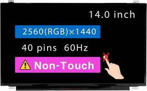 NUOLAISUN Screen Replacement for Lenovo Thinkpad X1 Carbon 4TH Gen 14.0" QHD 2560×1440 60Hz LCD Non-Touch Screen Display Panel