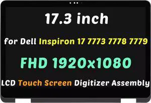 17.3" LCD Touch Screen Digitizer Assembly for Dell Inspiron 17 7773 7778 7779 P30E001 P/N Y3GHM 0Y3GHM FHD 1920 * 1080 with Bezel