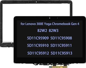 Touch Screen Replacement for Lenovo 300E Yoga Chromebook Gen 4 82W2 82W3 LCD Display Digitizer Bezel Assembly 5D11C95909 5D11C95908 5D11C95910 5D11C95911 5D11C95912 5D11C95913