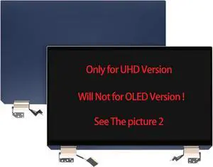 15.6" LCD Screen Replacement Compatible with HP Envy x360 15-EB0043DX Display Assembly Cover + Hinge UHD-3840X2160 (Not for OLED Version)(Blue)