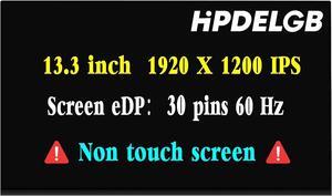 NUOLAISUN Replacement for HP Elitebook 830 835 G9 G10 G11 for Lenovo ThinkPad X13 Gen 2 Gen 3 1920x1200 IPS 30Pins 13.3 inch Laptop LCD Screen Display Digitizer (Non-Touch Screen)