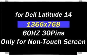 Replacement for Dell Latitude 14 5480 5488 5490 3460 3470 3480 P72G001 B140XTN02.E B140XTN02.D B140XTN03.2 B140XTN03.4 HD 1366x768 30 Pins 60HZ 14" LCD Non-Touch Screen Laptop Panel