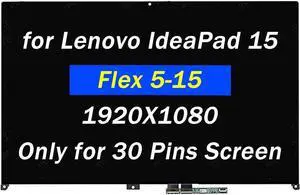 NUOLAISUN Replacement 15.6'' for Lenovo Ideapad Flex 5 15ALC05 82HV 5D10S39643 1920X1080 LCD Touch Screen Assembly
